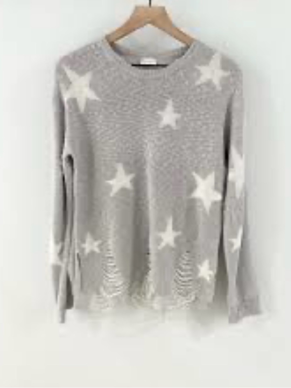 Hem & Thread Gray Star Crewneck Sweater